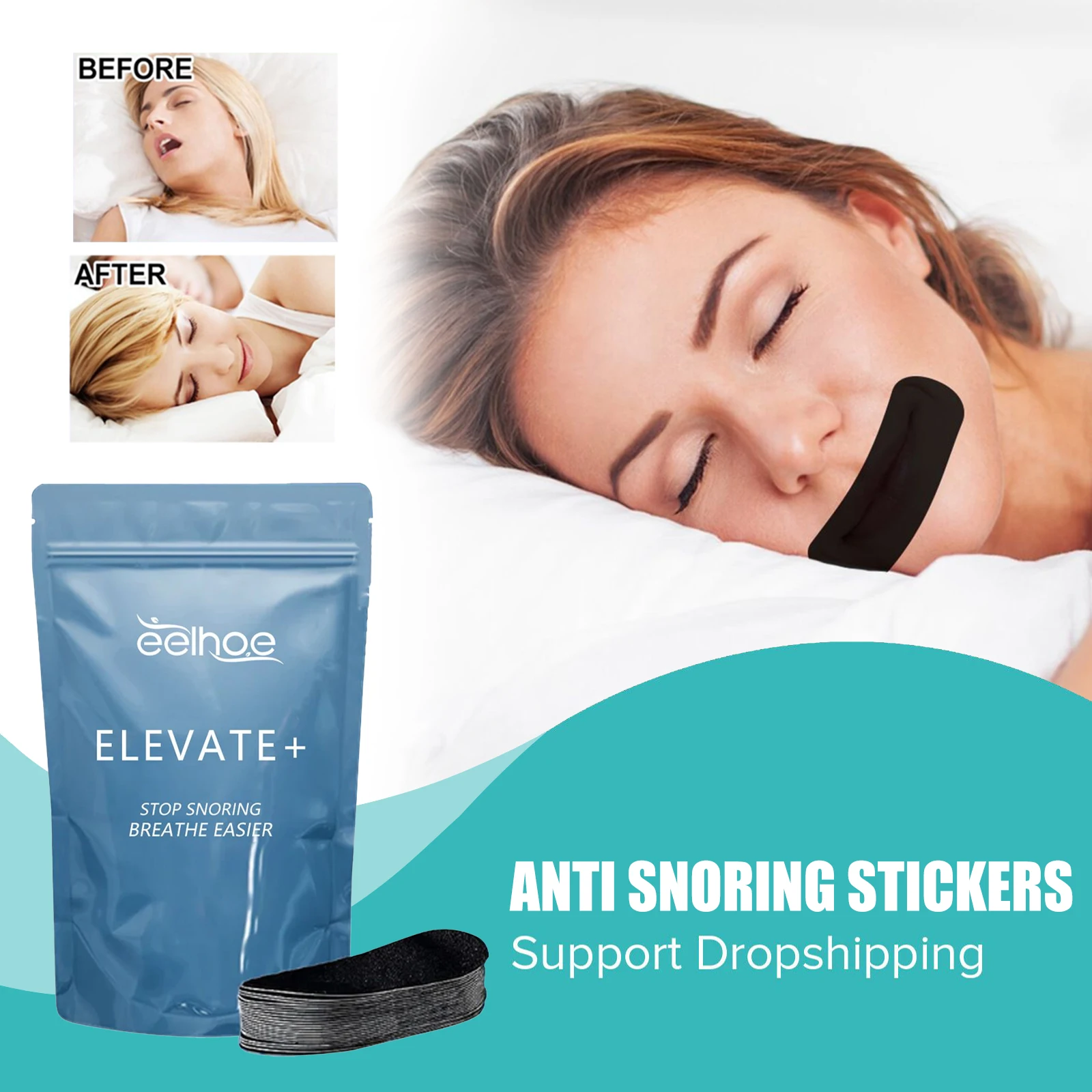 Anti Snoring Sticker Promote Better Sleep Improve Mouth Breathing Reduce Snore Nighttime Sleep Mouth Correction Tape For Adult
Anti Snoring Sticker Promote Better Sleep Improve Mouth Breathing Reduce Snore Nighttime Sleep Mouth Correction Tape For Adult