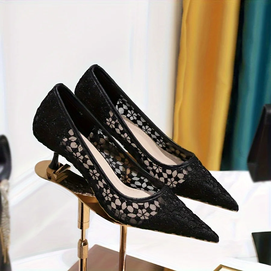 Elegant Women's Breathable Mesh Stiletto Heels - Fashionable Point Toe Dress Pumps
Elegant Women's Breathable Mesh Stiletto Heels - Fashionable Point Toe Dress Pumps