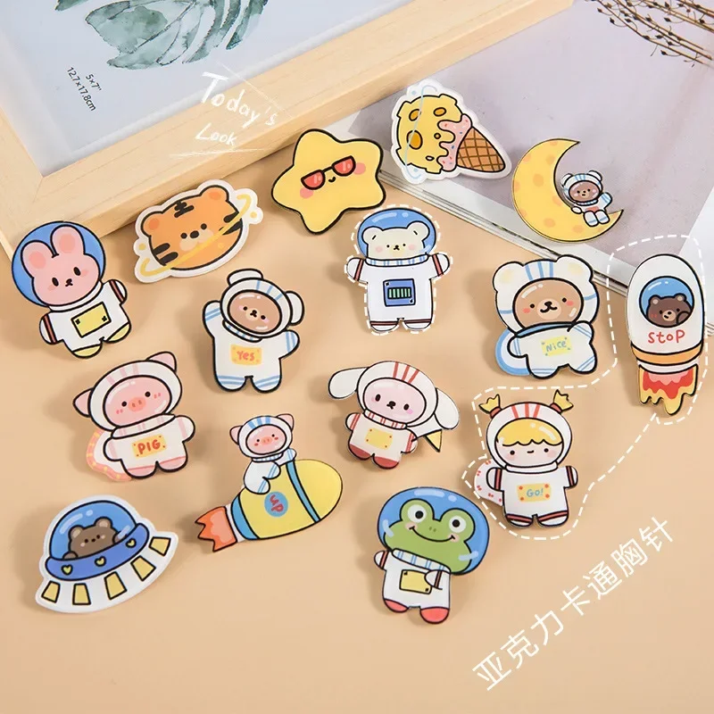 Cute Cartoon Animal Breast Brooch Acrylic Colored Astronaut Badge Boys Girls Clothing Bag Pins Wholesale Astronaut Pendant Gifts
Cute Cartoon Animal Breast Brooch Acrylic Colored Astronaut Badge Boys Girls Clothing Bag Pins Wholesale Astronaut Pendant Gifts