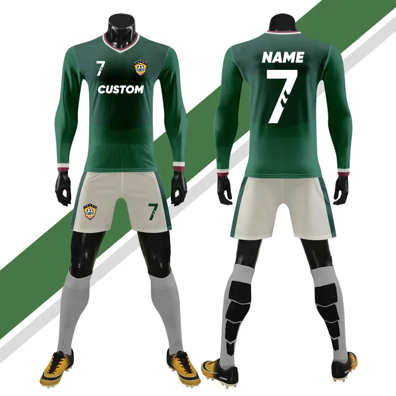 Sublimation Soccer Unifom Sets Breathable Quick Dry Training Soccer Wear Mens Long Sleeve Football Jerseys With Pockets WO-X1050
Sublimation Soccer Unifom Sets Breathable Quick Dry Training Soccer Wear Mens Long Sleeve Football Jerseys With Pockets WO-X1050