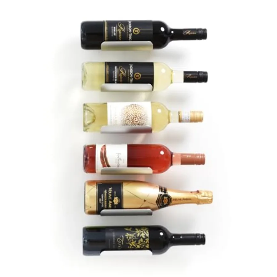 Wall Mounted Wine Rack Set 6-Piece Aluminum Bottle Holders with Non-Slip Cork Pads for Secure Storage
Wall Mounted Wine Rack Set 6-Piece Aluminum Bottle Holders with Non-Slip Cork Pads for Secure Storage