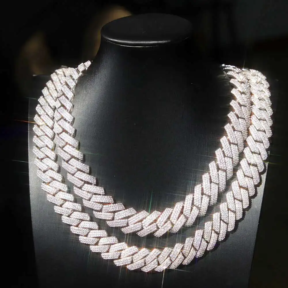 15mm 20 Mm Wide 3 Rows Hip Hop Cuban Link Chain Gra Moissanite 925 Sterling Silver Gold Plate Fine Jewelry Necklaces Bracelets
15mm 20 Mm Wide 3 Rows Hip Hop Cuban Link Chain Gra Moissanite 925 Sterling Silver Gold Plate Fine Jewelry Necklaces Bracelets