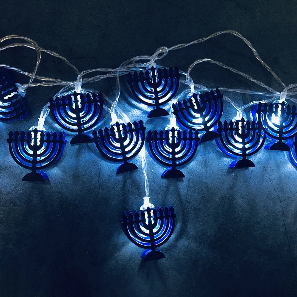Nine Candlestick 10 LED Lights 1.65m Blue Battery Operated String Hanukkah Decorations Garland Christmas naments Tree
Nine Candlestick 10 LED Lights 1.65m Blue Battery Operated String Hanukkah Decorations Garland Christmas naments Tree