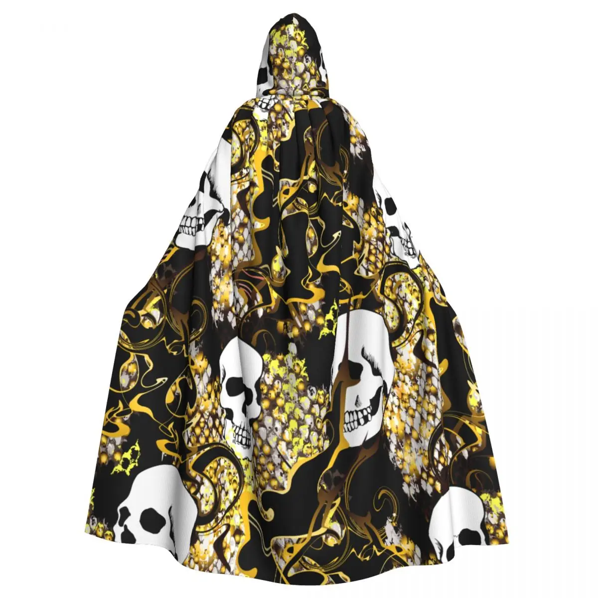 Black And Gold Color Scull Adult Cloak Cape Hooded Medieval Costume Witch Wicca Vampire Elf Purim Carnival Party
Black And Gold Color Scull Adult Cloak Cape Hooded Medieval Costume Witch Wicca Vampire Elf Purim Carnival Party