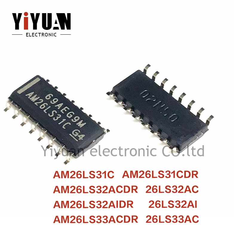 5PCS NEW AM26LS31C AM26LS31CDR AM26LS32ACDR 26LS32AC AM26LS32AIDR 26LS32AI AM26LS33ACDR 26LS33AC Driver, line receiver
5PCS NEW AM26LS31C AM26LS31CDR AM26LS32ACDR 26LS32AC AM26LS32AIDR 26LS32AI AM26LS33ACDR 26LS33AC Driver, line receiver