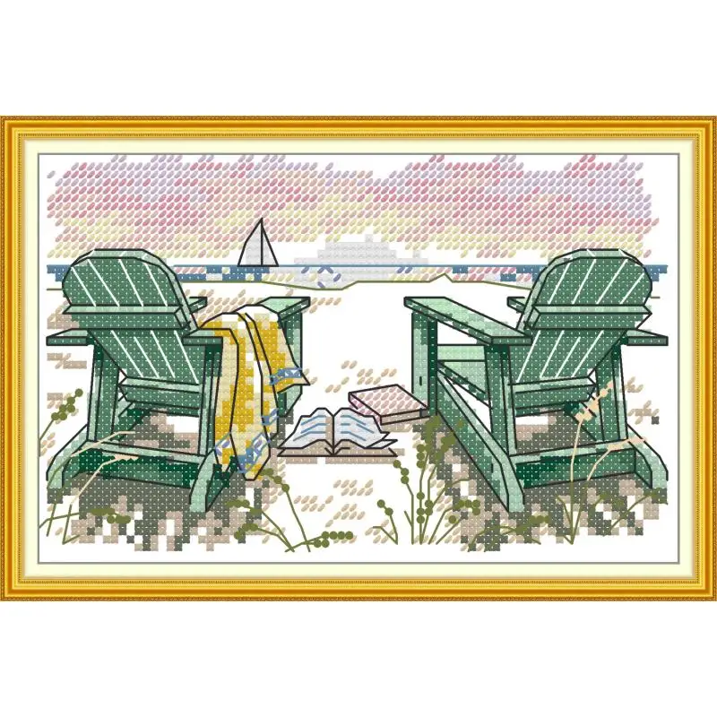 Maydear Full Cross Stitch Kit,11CT/14CT/16CT/9CT Aida Fabric,DMC Threads Sewing Pattern Embroidery Set-Take Time to Unwind
Maydear Full Cross Stitch Kit,11CT/14CT/16CT/9CT Aida Fabric,DMC Threads Sewing Pattern Embroidery Set-Take Time to Unwind
