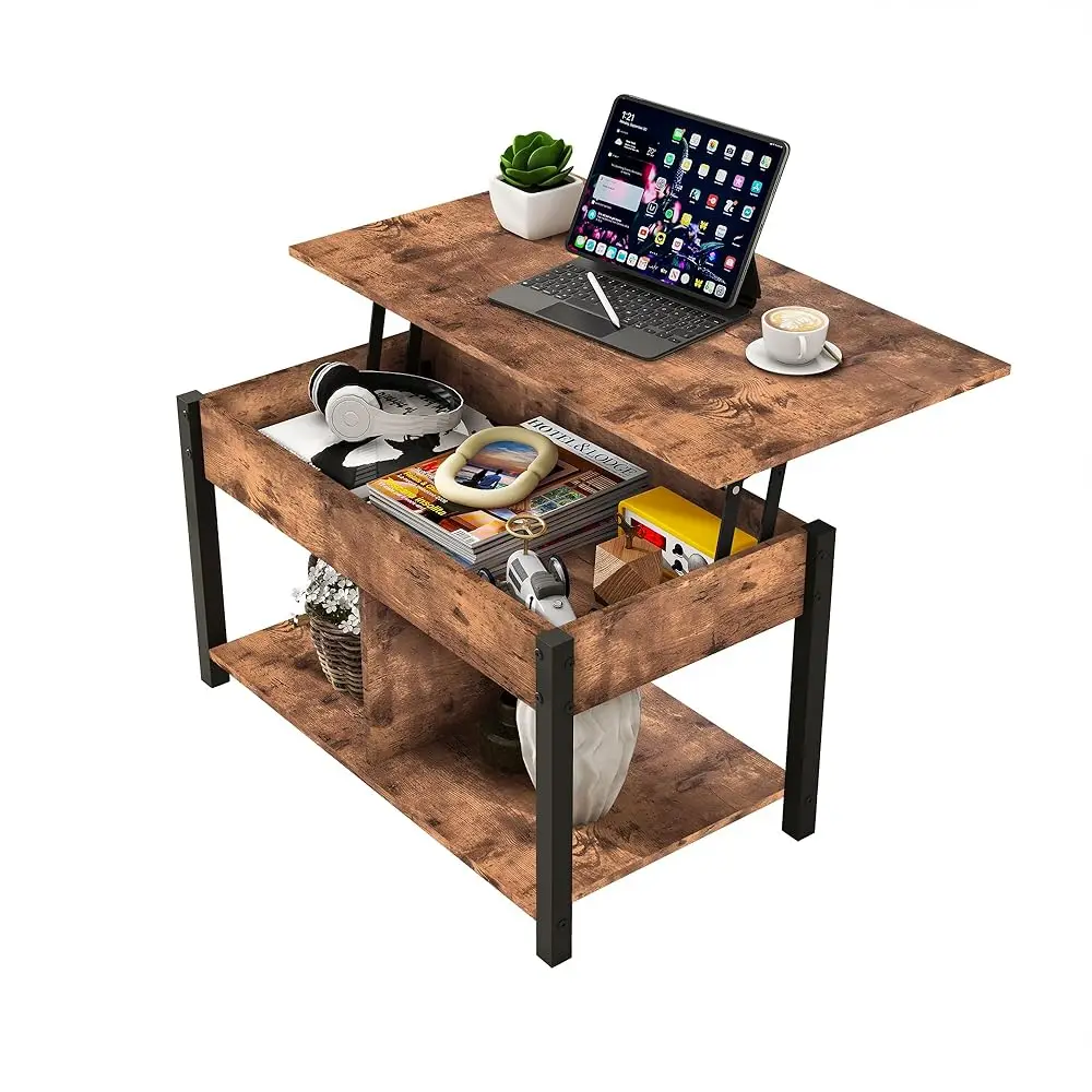Lift Top Coffee Table With Storage Shelf And Hidden Compartments,Coffee Tables For For Living Room,Rustic Brown Lift Top Coffee
Lift Top Coffee Table With Storage Shelf And Hidden Compartments,Coffee Tables For For Living Room,Rustic Brown Lift Top Coffee