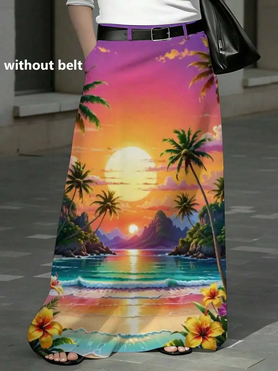 Plus Size Women Straight Cut Maxi Skirt With Pockets Vacation Style Graphic Print Festival Casual Comfortable Wear
Plus Size Women Straight Cut Maxi Skirt With Pockets Vacation Style Graphic Print Festival Casual Comfortable Wear