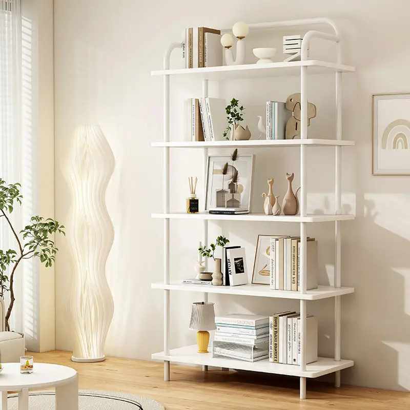 Bookcase on the ground, living room on the ground, household wall facing cream style storage rack, multi-layer iron Ins style di
Bookcase on the ground, living room on the ground, household wall facing cream style storage rack, multi-layer iron Ins style di