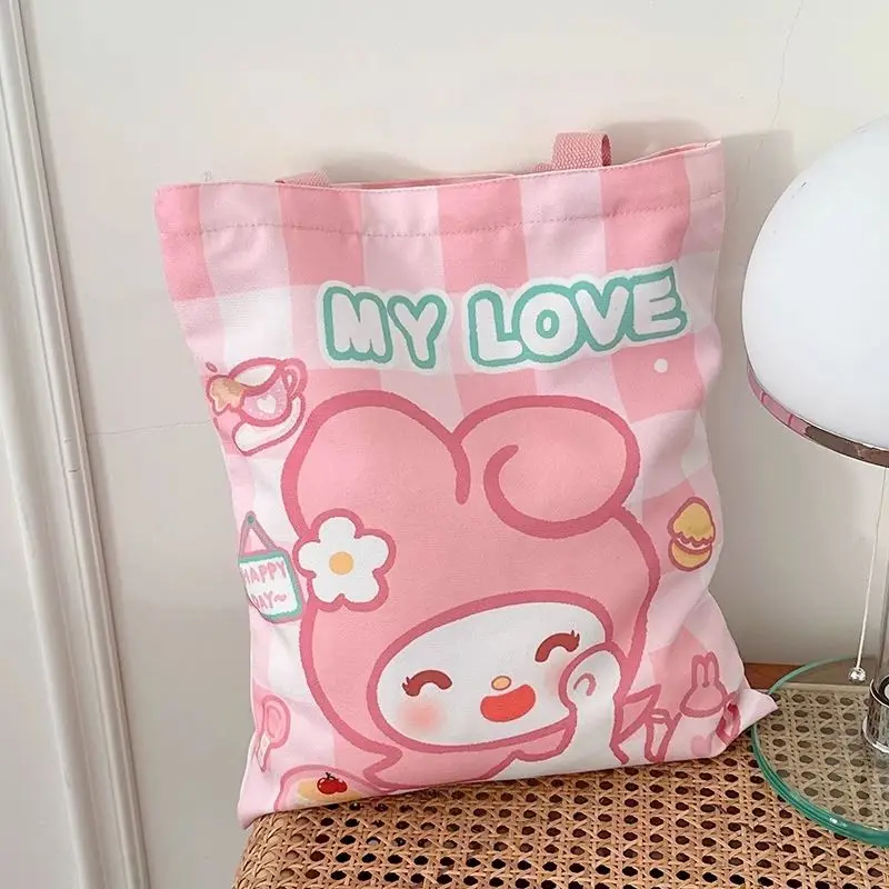 Lovely My Melody Canvas Bag Kuromi Large Capacity Student Shoulder Bag Sanrio Anime Zipper Shopping Bag Cartoon Handbag Kid Gift
Lovely My Melody Canvas Bag Kuromi Large Capacity Student Shoulder Bag Sanrio Anime Zipper Shopping Bag Cartoon Handbag Kid Gift