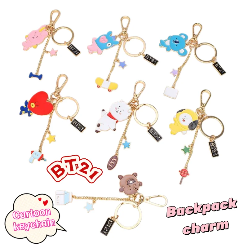 New BT21 koya RJ shooky mang chimmy tata cooky exquisite car couple keychain kawaii creative simple backpack pendant decoration
New BT21 koya RJ shooky mang chimmy tata cooky exquisite car couple keychain kawaii creative simple backpack pendant decoration