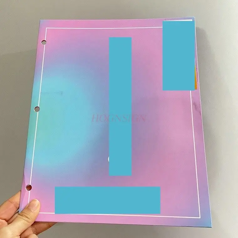 1 шт., разделенная папка для страниц с тремя отверстиями
1 шт., разделенная папка для страниц с тремя отверстиями