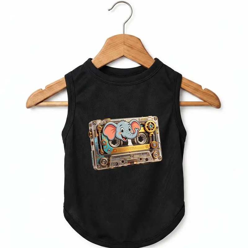 Cartoon Elephant Cassette Summer Dog Vest, Quick Dry Breathable, Pet Outdoor Wear, Cool Stylish
Cartoon Elephant Cassette Summer Dog Vest, Quick Dry Breathable, Pet Outdoor Wear, Cool Stylish