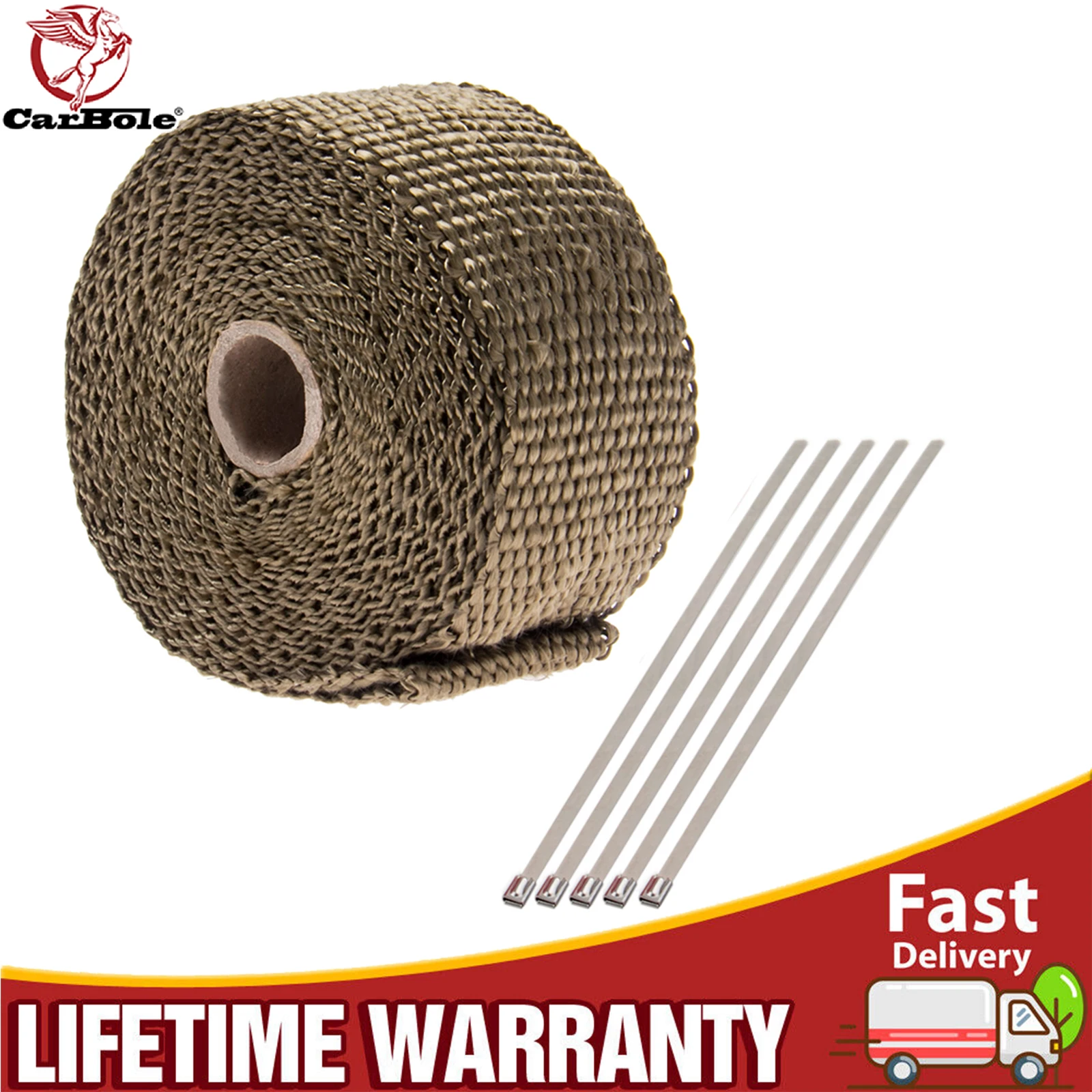 New Stock 2" Titanium Exhaust Wrap Header Manifold Header Fiberglass Heat Wrap Tape ROLL
New Stock 2" Titanium Exhaust Wrap Header Manifold Header Fiberglass Heat Wrap Tape ROLL