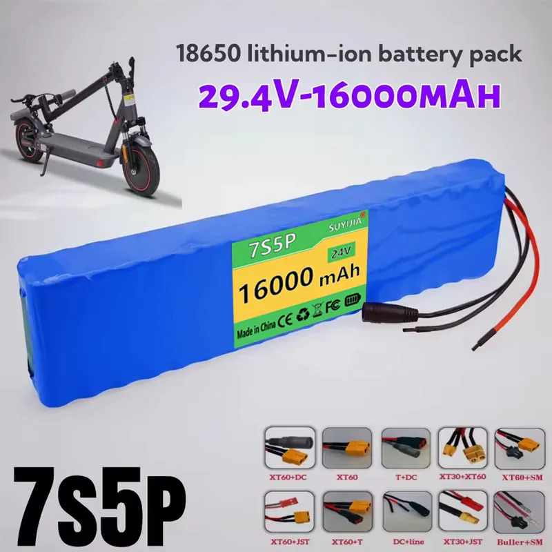 Batterie Lithium-ion Rechargeable 7S5P 18650, 24V, 16000mAh, BMS Intégré, Adaptée Aux Scooters Électriques, Nouveauté
Batterie Lithium-ion Rechargeable 7S5P 18650, 24V, 16000mAh, BMS Intégré, Adaptée Aux Scooters Électriques, Nouveauté
