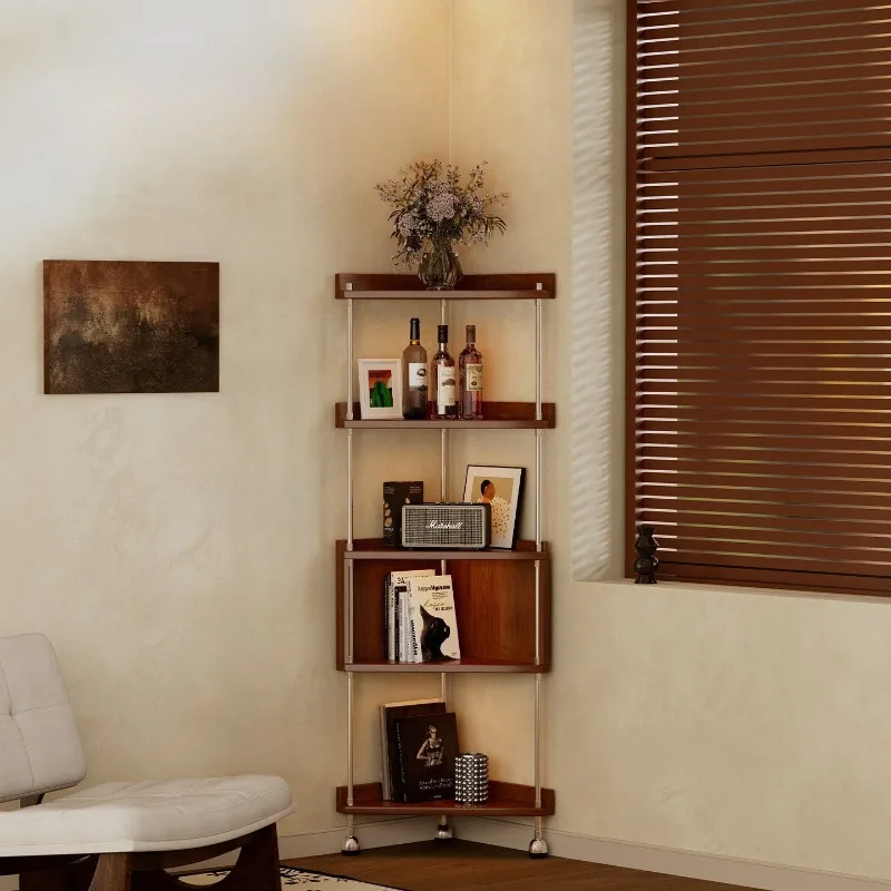 Solid Wood Corner Shelf Retro Multifunctional Organizer Shelf Living Room Art Bookshelf Bedroom Nordic Aesthetic Storage Holders
Solid Wood Corner Shelf Retro Multifunctional Organizer Shelf Living Room Art Bookshelf Bedroom Nordic Aesthetic Storage Holders