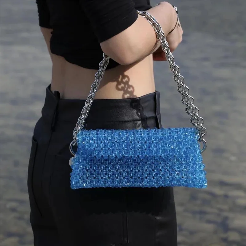 Handmade Women Lady Gift Shoulder Luxury Designer Purses Blingbling Hand-Woven Party Phone Top-Handle Beaded Bags
Handmade Women Lady Gift Shoulder Luxury Designer Purses Blingbling Hand-Woven Party Phone Top-Handle Beaded Bags