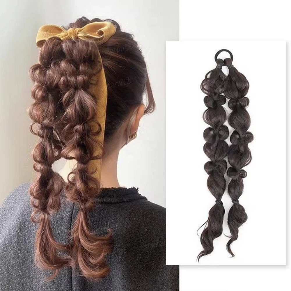 18 Inch French Bubble Braided Ponytail Synthetic Hair Heat Resistant Hair Accessories for Women Daily Party Wedding Decor
18 Inch French Bubble Braided Ponytail Synthetic Hair Heat Resistant Hair Accessories for Women Daily Party Wedding Decor