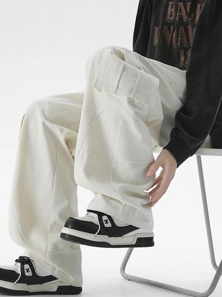 Pure Cotton Men's Workwear Pants Autumn Winter Straight Leg Casual Trousers American High Street Design Multi-ket Functional
Pure Cotton Men's Workwear Pants Autumn Winter Straight Leg Casual Trousers American High Street Design Multi-ket Functional