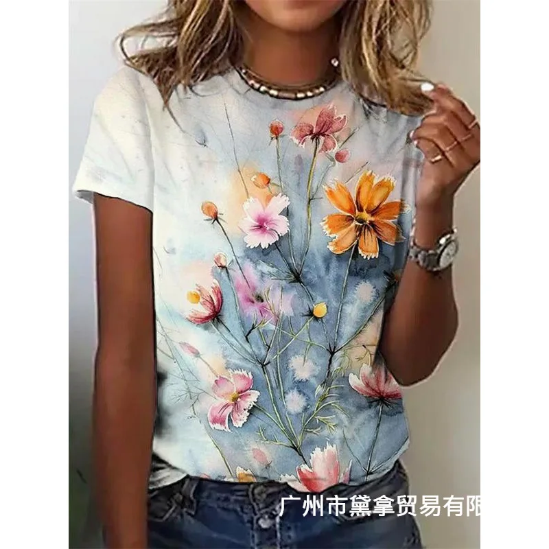 2025 Summer Tees for Female O-Neck Urban Casual Fashion Comfortable Printed Pullover Short-sleeved Slim Women's T-shirt
2025 Summer Tees for Female O-Neck Urban Casual Fashion Comfortable Printed Pullover Short-sleeved Slim Women's T-shirt