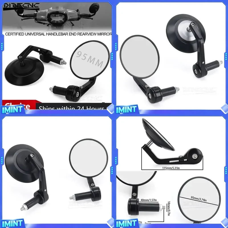 Motorcycle Accessories Bicycle Tram Off-Road Vehicle All-Terrain Universal Handlebar End Rearview Mirrors 95MM Glass Side
Motorcycle Accessories Bicycle Tram Off-Road Vehicle All-Terrain Universal Handlebar End Rearview Mirrors 95MM Glass Side