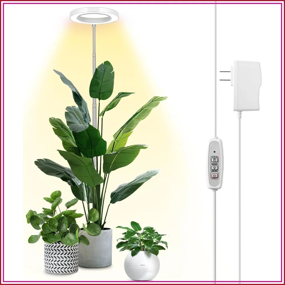 72 LED Full Spectrum Grow Light with Auto Timer & Dimmable Brightness, Height Adjustable for Tall Plants
72 LED Full Spectrum Grow Light with Auto Timer & Dimmable Brightness, Height Adjustable for Tall Plants