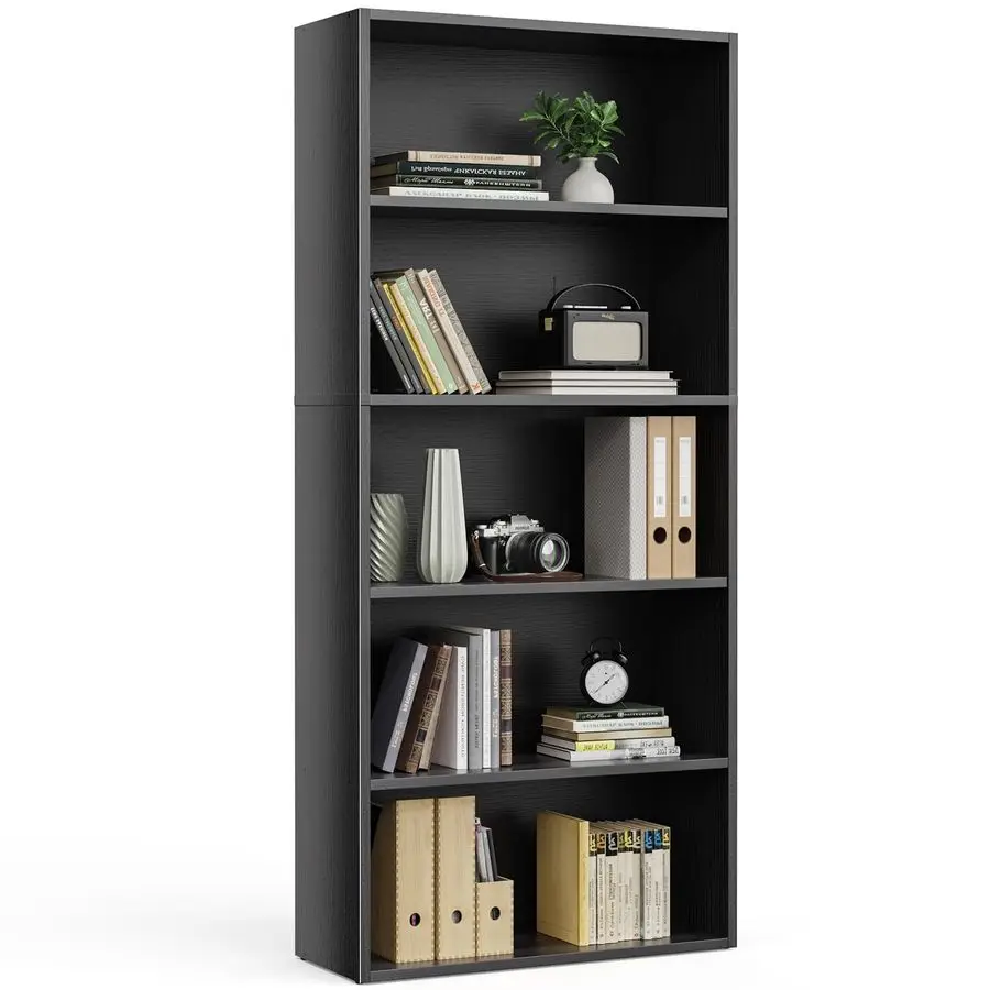 Industrial 5 Shelf Bookcase Large 53 Inch Tall Floor Standing Open Bookshelf for Home Office, Living Room, and Bedroom Storage,
Industrial 5 Shelf Bookcase Large 53 Inch Tall Floor Standing Open Bookshelf for Home Office, Living Room, and Bedroom Storage,