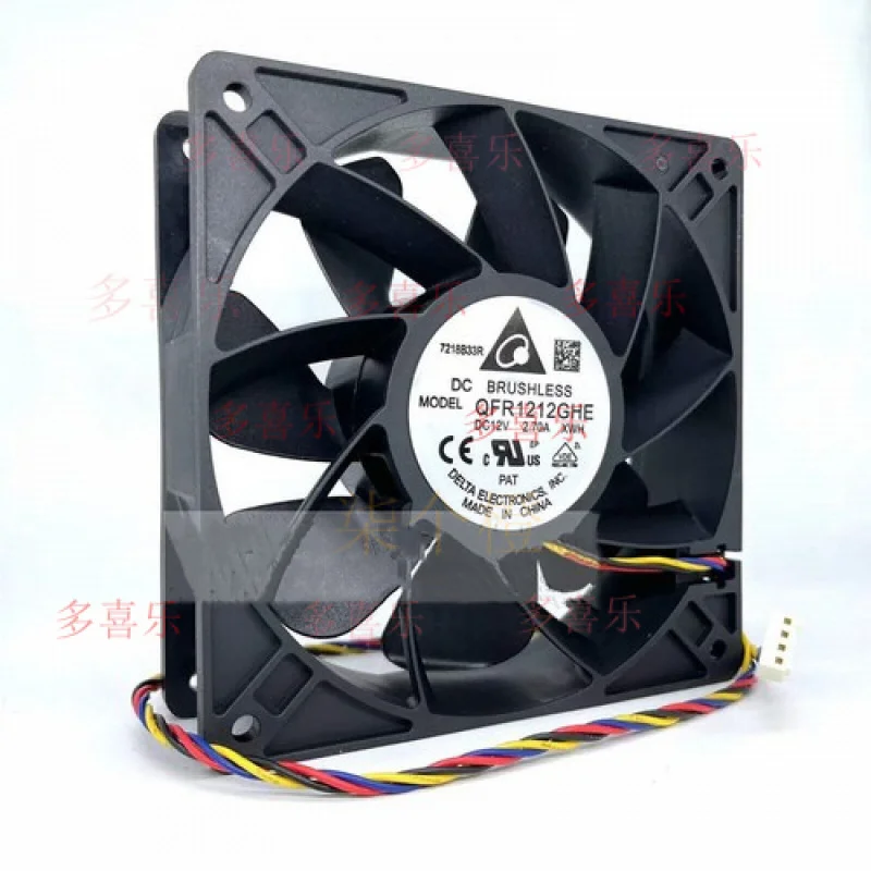 QQ For Antminer S7/S9 Delta QFR1212GHE Cooling Fan DC12V 2.7A 4Pin Cooler Fan 120mm
QQ For Antminer S7/S9 Delta QFR1212GHE Cooling Fan DC12V 2.7A 4Pin Cooler Fan 120mm