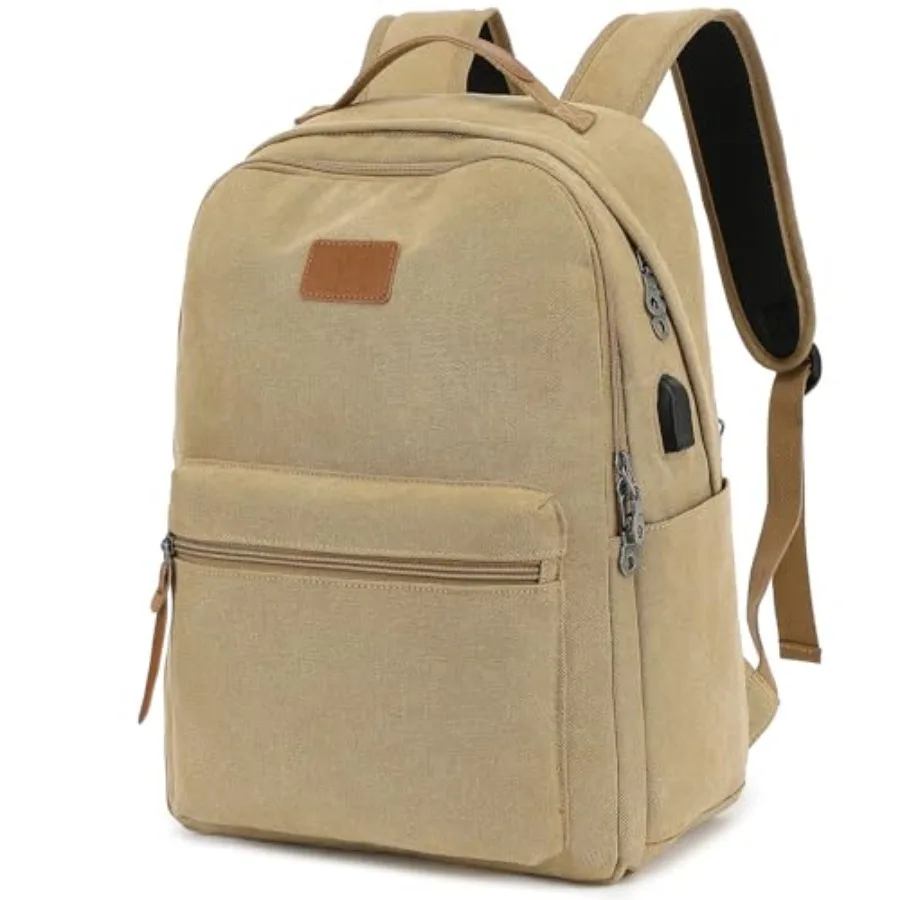 Waterproof Canvas Backpack Laptop Backpack with USB Charging Port Vintage Backpack for College Students Casual Daypack for Men
Waterproof Canvas Backpack Laptop Backpack with USB Charging Port Vintage Backpack for College Students Casual Daypack for Men