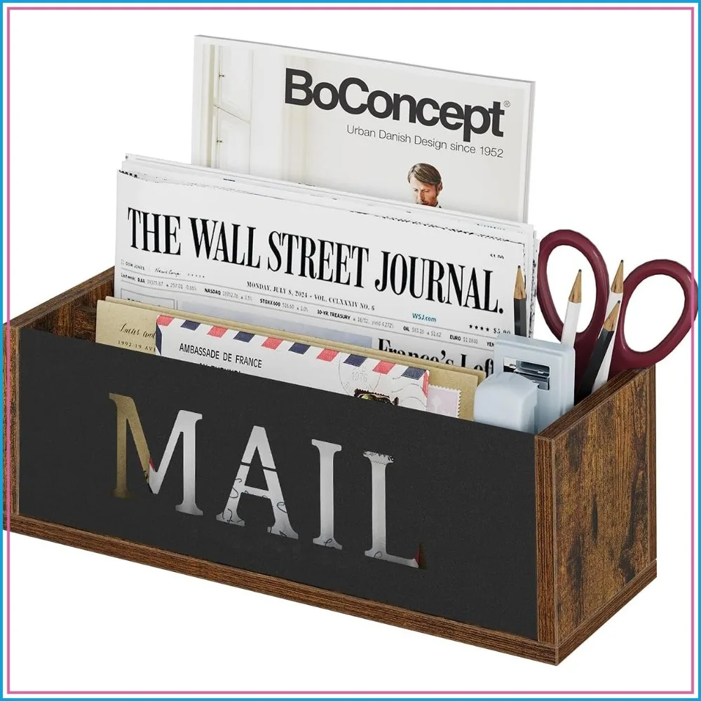 Wall Mount Mail Organizer with 2 Slots, Desk Mail Holder, Envelope Sorter for Home Office, Farmhouse Style
Wall Mount Mail Organizer with 2 Slots, Desk Mail Holder, Envelope Sorter for Home Office, Farmhouse Style