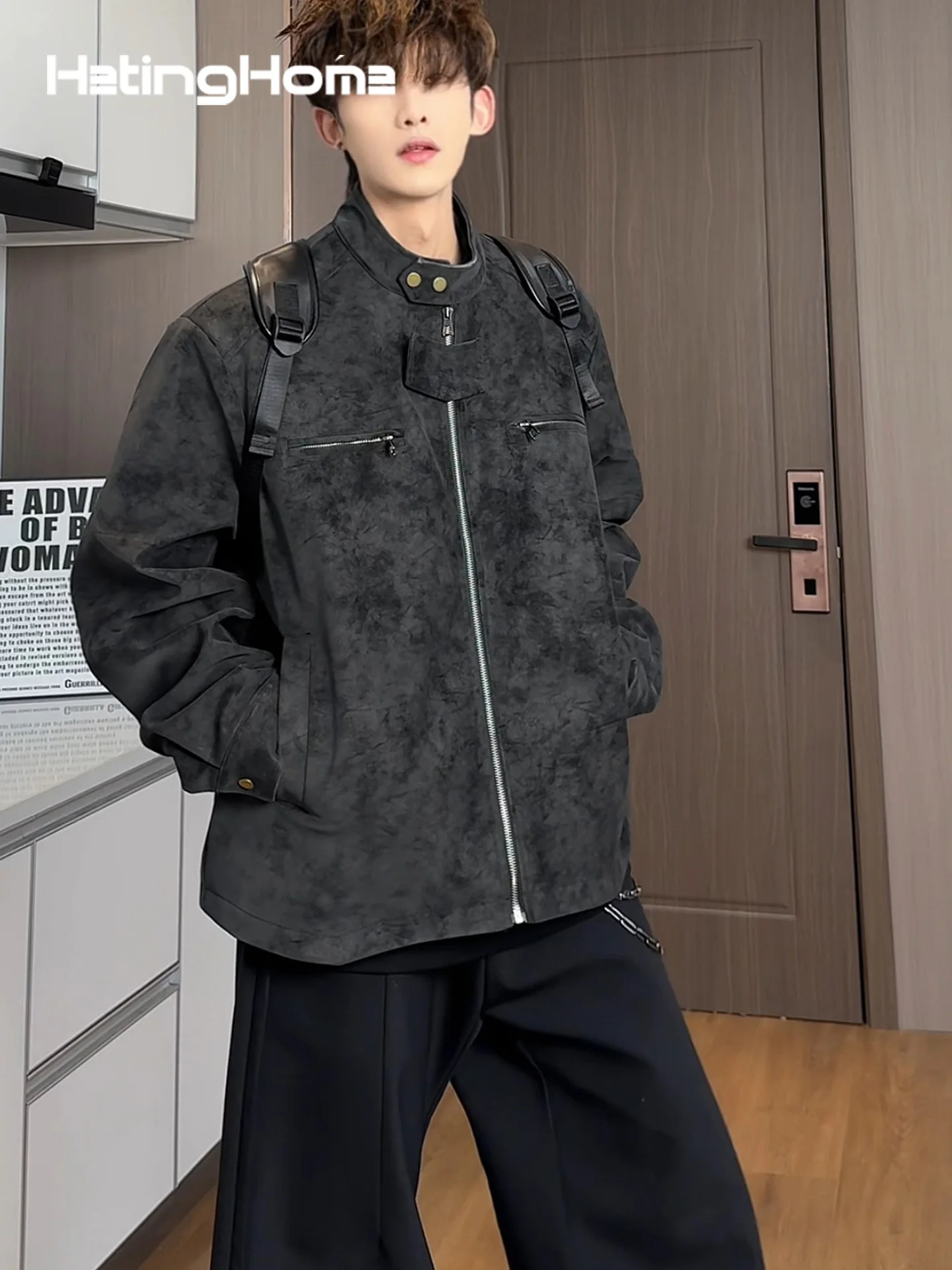 Heitinghome Men's Thiened Cotton Leather Jaet Retro Sle Casual Outerwear for Couples Autumn Season Long Sve Zipper C...
Heitinghome Men's Thiened Cotton Leather Jaet Retro Sle Casual Outerwear for Couples Autumn Season Long Sve Zipper C...