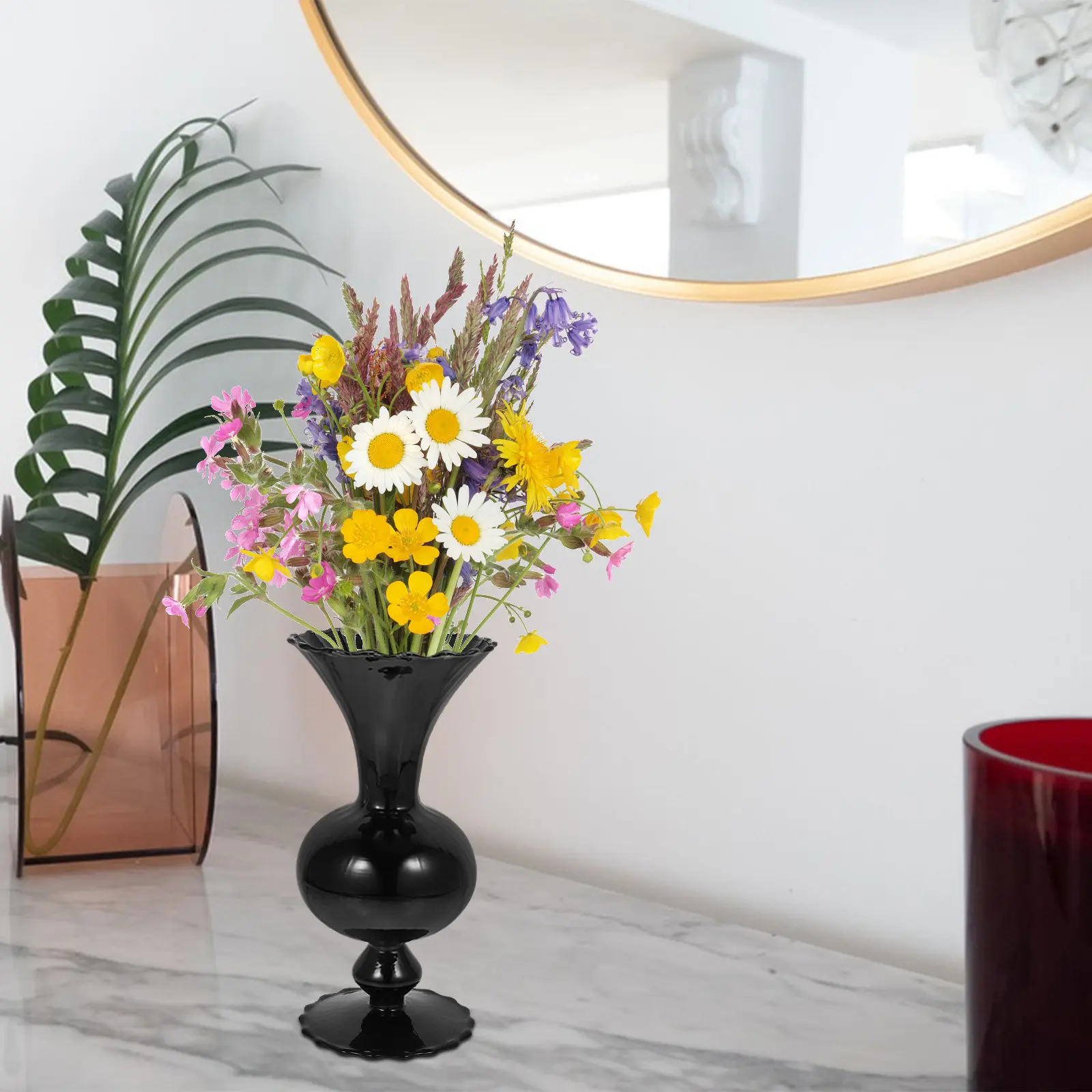 Glass Bud Vase Transparent Glass Floral Vase Hydroponic Flower Container for Home Office Display Decor Desktop Flower Holder
Glass Bud Vase Transparent Glass Floral Vase Hydroponic Flower Container for Home Office Display Decor Desktop Flower Holder