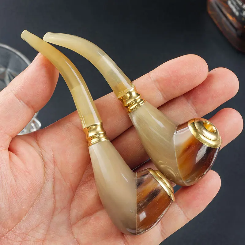 Classic Natural Horn Pipe Small Size Three-in-One Old-Fashioned Filter Mouthpiece Built-in Pull Rod Filter Element Detachable Mo
Classic Natural Horn Pipe Small Size Three-in-One Old-Fashioned Filter Mouthpiece Built-in Pull Rod Filter Element Detachable Mo