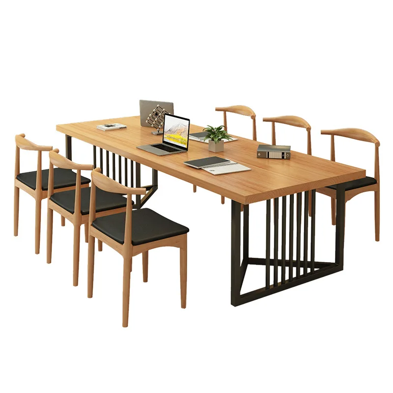 Industrial style solid wood conference long table simple modern reception table Nordic desk negotiation
Industrial style solid wood conference long table simple modern reception table Nordic desk negotiation