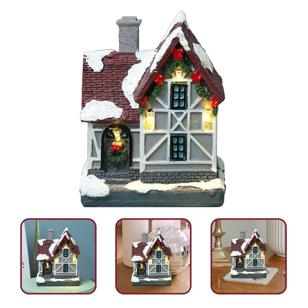 Glowing Table nament Small Christmas Village Houses Centerpieces Resin Craft LED Light Home Decor Mini
Glowing Table nament Small Christmas Village Houses Centerpieces Resin Craft LED Light Home Decor Mini