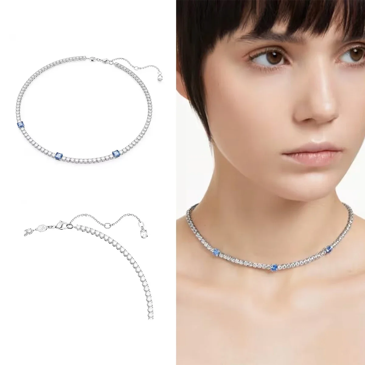 Luxurious and Atmospheric S925 Zircon Necklace, Sweet and Romantic Sapphire Pendant, A Must-have for Parties - Birthday Gift
Luxurious and Atmospheric S925 Zircon Necklace, Sweet and Romantic Sapphire Pendant, A Must-have for Parties - Birthday Gift