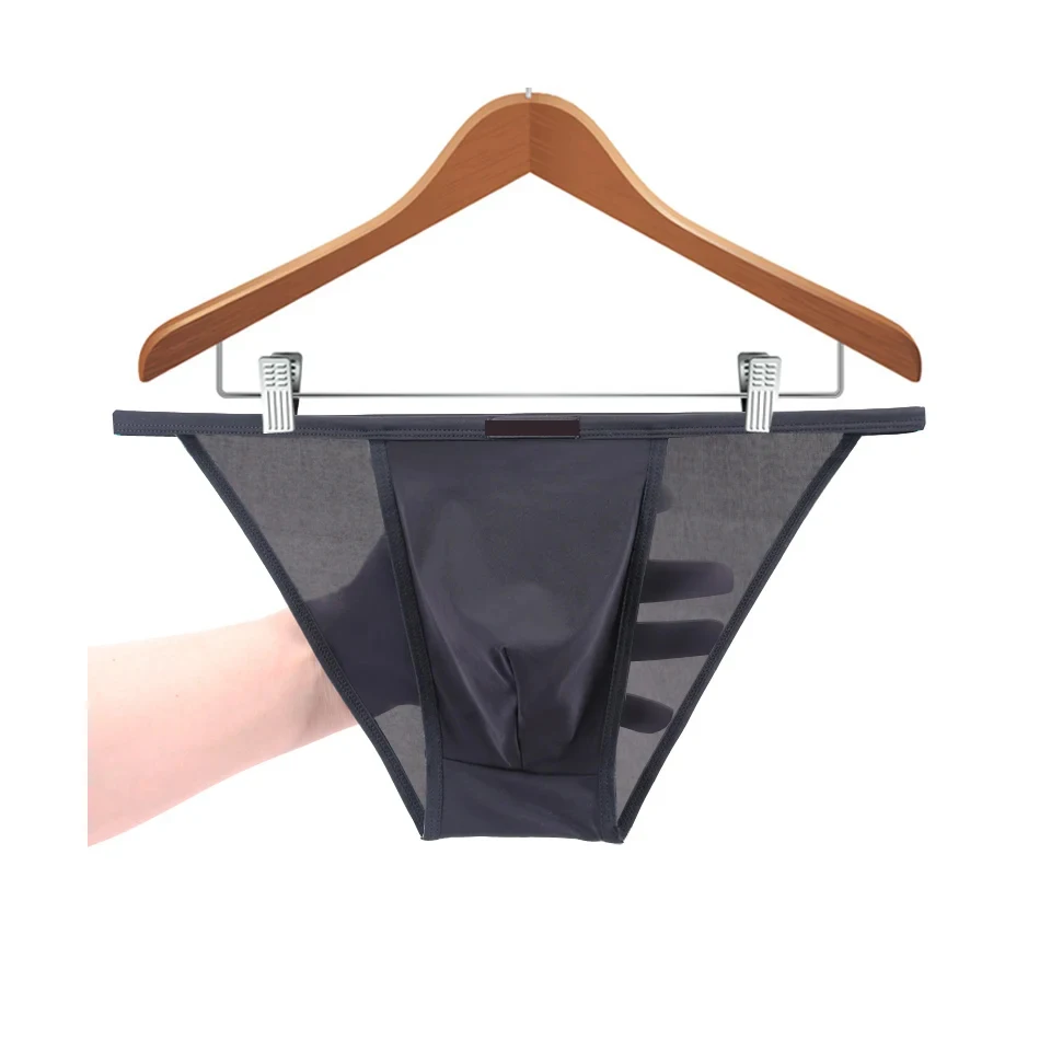 Men's Sexy Underwear Ice Silk Briefs U Convex Sexy Sheer Ultra-thin Silky Breathable Panties Male Transparent
Men's Sexy Underwear Ice Silk Briefs U Convex Sexy Sheer Ultra-thin Silky Breathable Panties Male Transparent