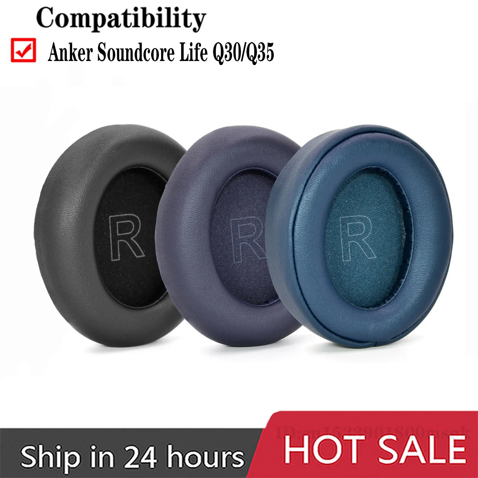 Replacement Ear Pads for Anker Soundcore Life Q30/Q35 Protein Leather Headphones Earpads Perfect fit (Black blue) Good Quality
Replacement Ear Pads for Anker Soundcore Life Q30/Q35 Protein Leather Headphones Earpads Perfect fit (Black blue) Good Quality