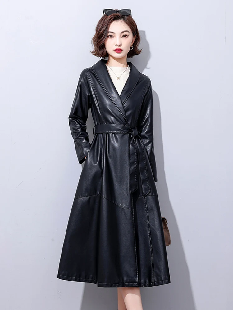 2026 Spring Autumn Women's Mid-Length Slim-Fit Sheepskin Coat Over-Knee Belted Genuine Leather Jacket Fashionable Outerwear
2026 Spring Autumn Women's Mid-Length Slim-Fit Sheepskin Coat Over-Knee Belted Genuine Leather Jacket Fashionable Outerwear