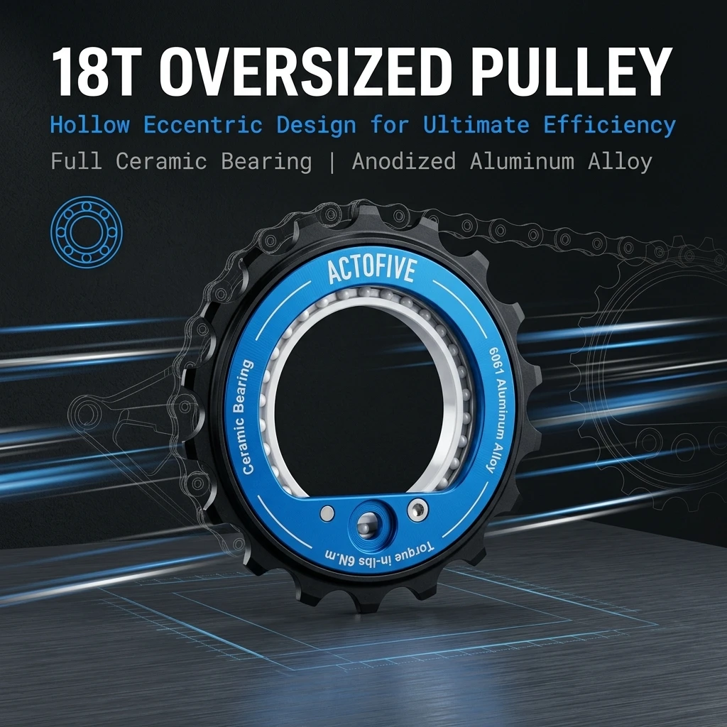 ACTOFIVE Road Bike 18T Hollow Pulley Wheel Ceramic Bearing Rear Derailleur Guide for Shimano R8000 R7000 L-TWOO ERX ER9 R9 R7
ACTOFIVE Road Bike 18T Hollow Pulley Wheel Ceramic Bearing Rear Derailleur Guide for Shimano R8000 R7000 L-TWOO ERX ER9 R9 R7