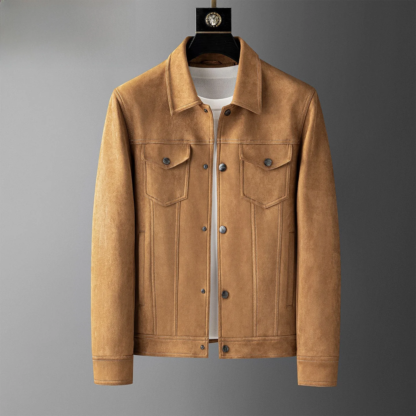 Suede Jaet Men's Slim Fit Commute Coat with Multiple kets Faionable Casual Outerwear for Men Autumn Winter New Sle
Suede Jaet Men's Slim Fit Commute Coat with Multiple kets Faionable Casual Outerwear for Men Autumn Winter New Sle