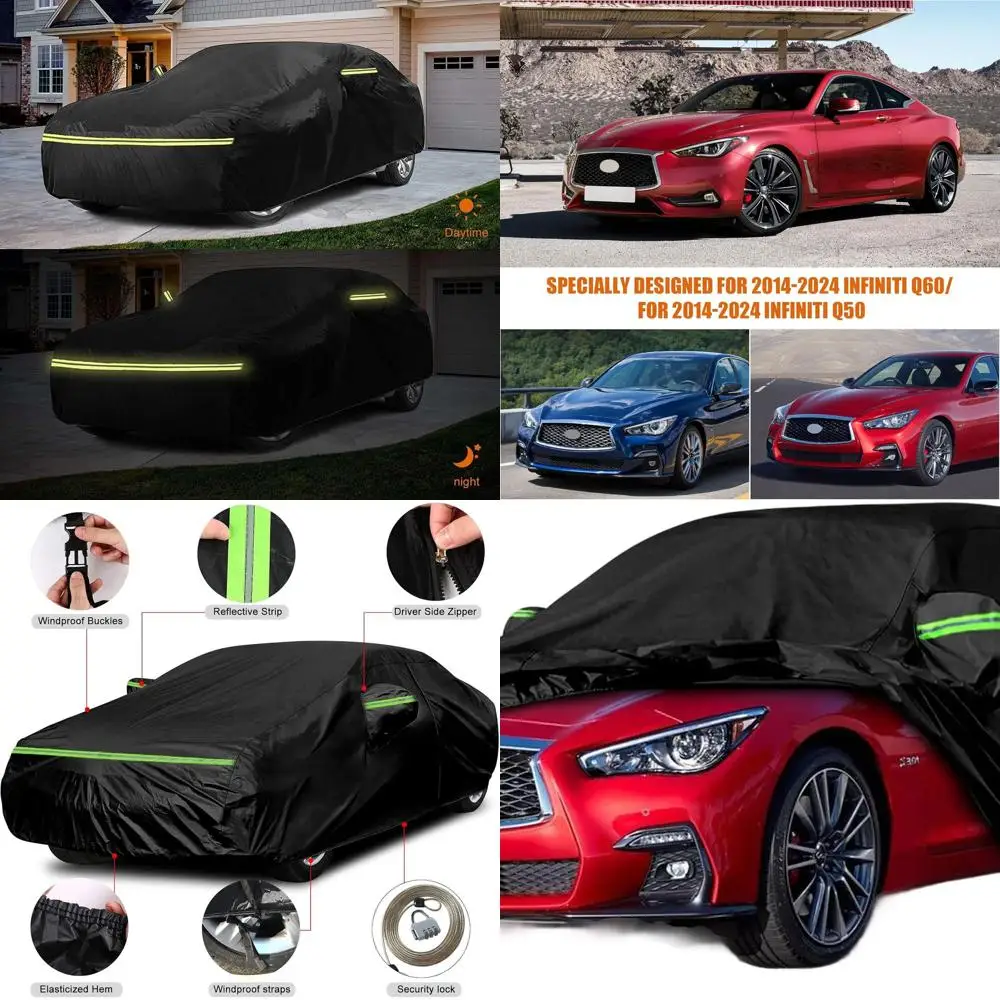 Всепогодный 6-слойный автомобильный чехол на заказ для Infiniti Q50/Q60 2014-2025 гг., с дверью на молнии и ветрозащитными лентами для защиты Ag
Всепогодный 6-слойный автомобильный чехол на заказ для Infiniti Q50/Q60 2014-2025 гг., с дверью на молнии и ветрозащитными лентами для защиты Ag