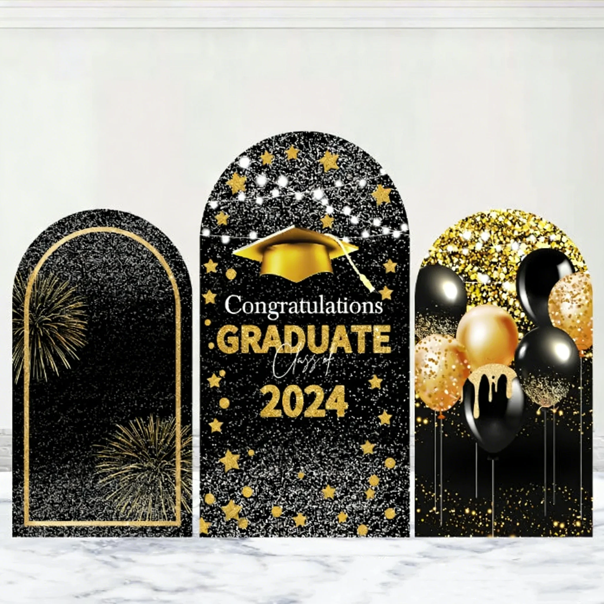 LS Graduation Party Arched Cover Background Graduates Bachelor's Hat Gold Shiny Backdrop Personalized Double-sided Studio
LS Graduation Party Arched Cover Background Graduates Bachelor's Hat Gold Shiny Backdrop Personalized Double-sided Studio
