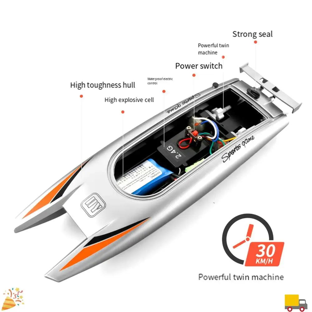 RC Racing Boat For Adults - 2.4 Ghz RC Boat High Speed Electronic Remote Control Boat For Kids Easy Install Black
RC Racing Boat For Adults - 2.4 Ghz RC Boat High Speed Electronic Remote Control Boat For Kids Easy Install Black