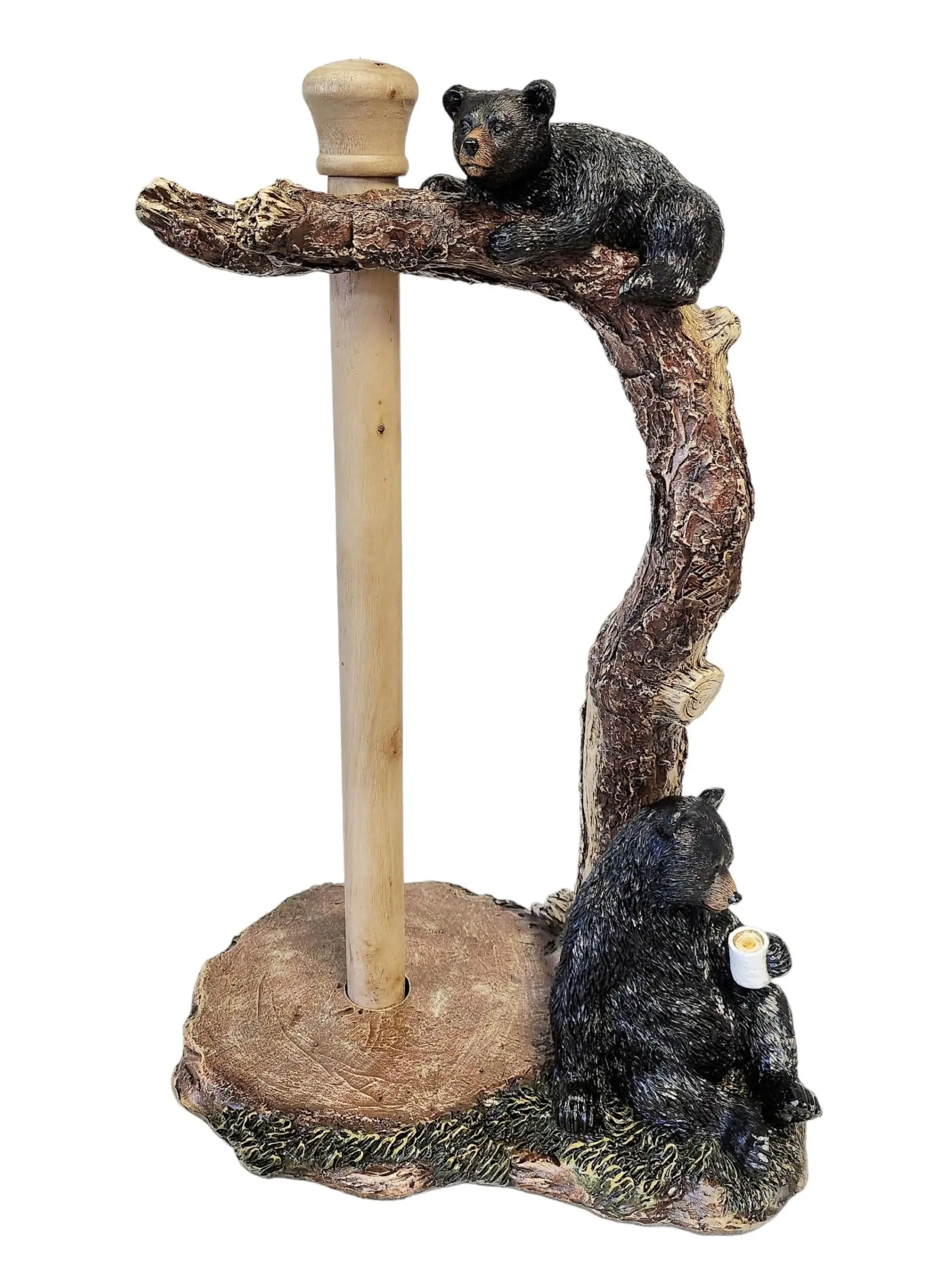 Decorative Bear Paper Towel Holder Polyresin And Wood 14.75 Inch
Decorative Bear Paper Towel Holder Polyresin And Wood 14.75 Inch