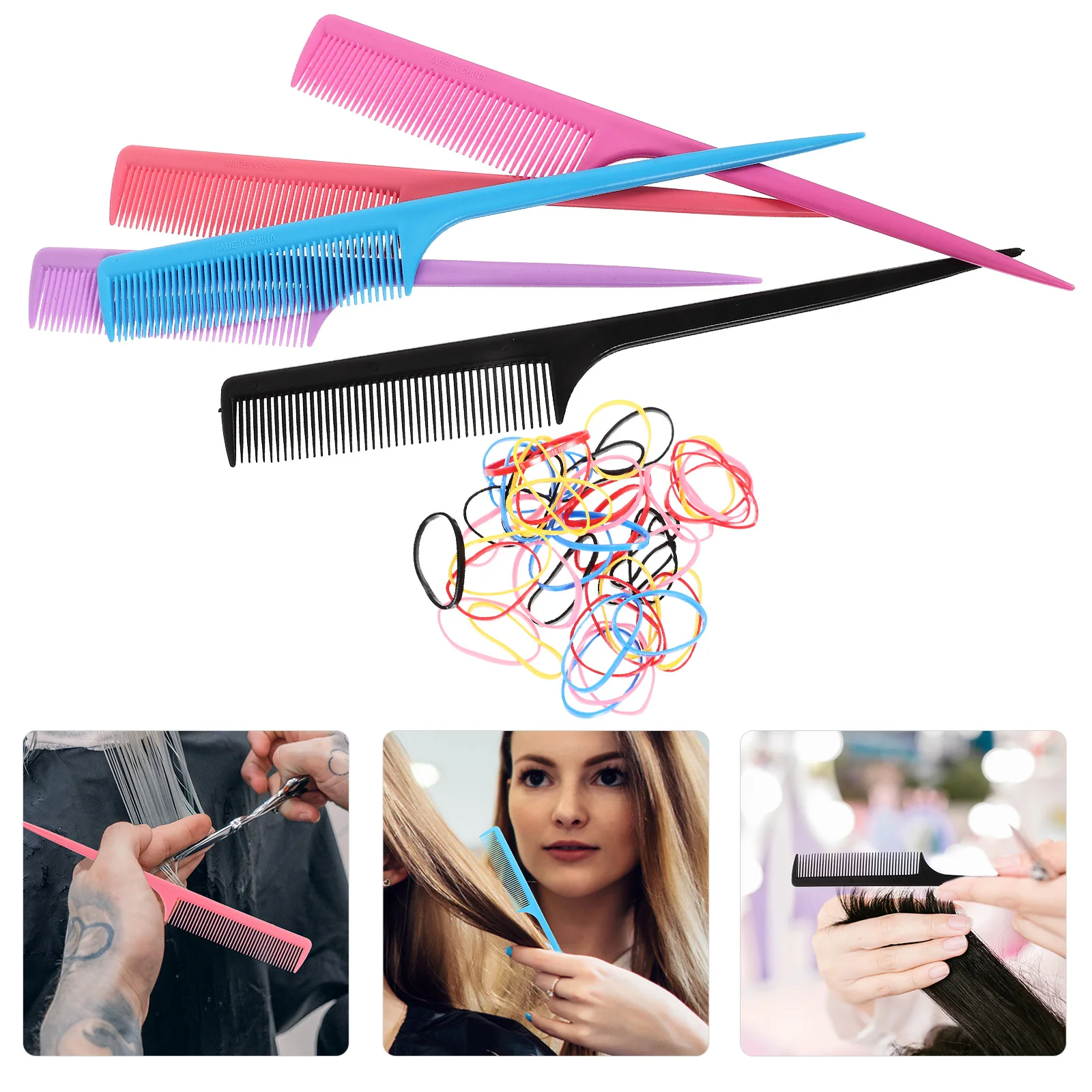 1 Set Professional Hairdressing Detangling Styling Comb Set For Salon Home Use Fine Tooth Comb Rubber Band Kids Hair Accessories
1 Set Professional Hairdressing Detangling Styling Comb Set For Salon Home Use Fine Tooth Comb Rubber Band Kids Hair Accessories
