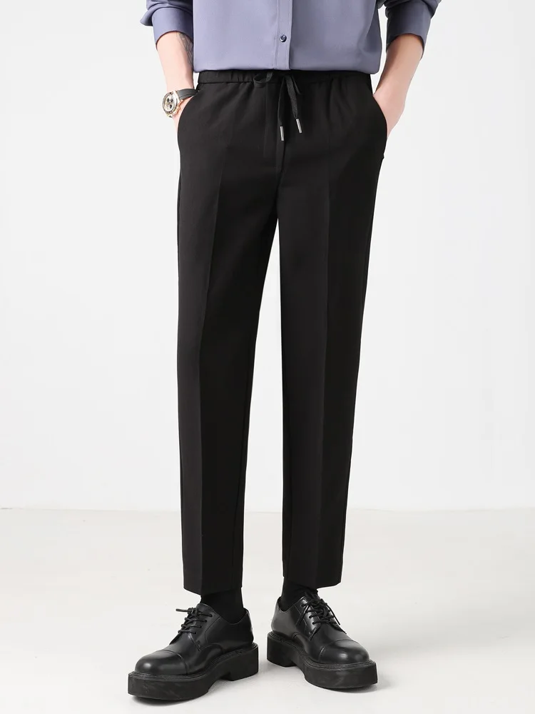 Men's Casual Straight Leg Loose Fit Pants Autumn Spring Drapey No Ironing Simple Color Nine-Piece Waist West Pants
Men's Casual Straight Leg Loose Fit Pants Autumn Spring Drapey No Ironing Simple Color Nine-Piece Waist West Pants