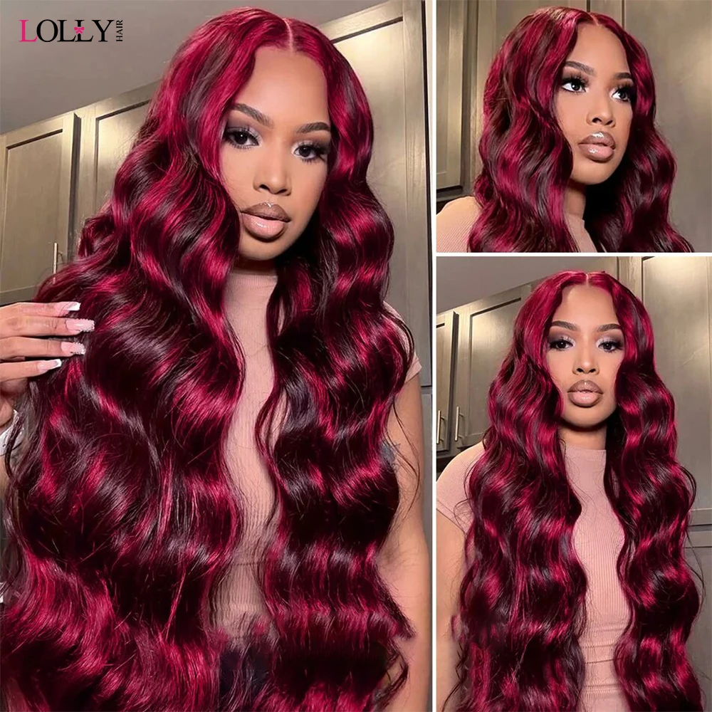 1b/99j Burgundy Highlight Body Wave 13x4 HD Lace Front Human Hair Wig Brazilian 30 32 Inch Colored 13x6 Lace Frontal Wigs 250%
1b/99j Burgundy Highlight Body Wave 13x4 HD Lace Front Human Hair Wig Brazilian 30 32 Inch Colored 13x6 Lace Frontal Wigs 250%
