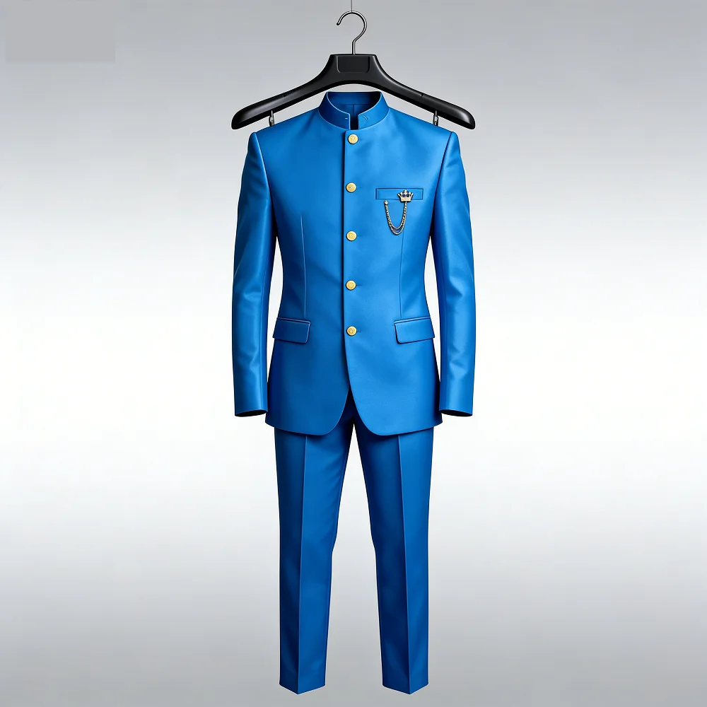 Мужской костюм с воротником-стойкой и длинными брюками, уникальный дизайн груди, в африканском стиле, формальный деловой костюм, однотонный
Мужской костюм с воротником-стойкой и длинными брюками, уникальный дизайн груди, в африканском стиле, формальный деловой костюм, однотонный