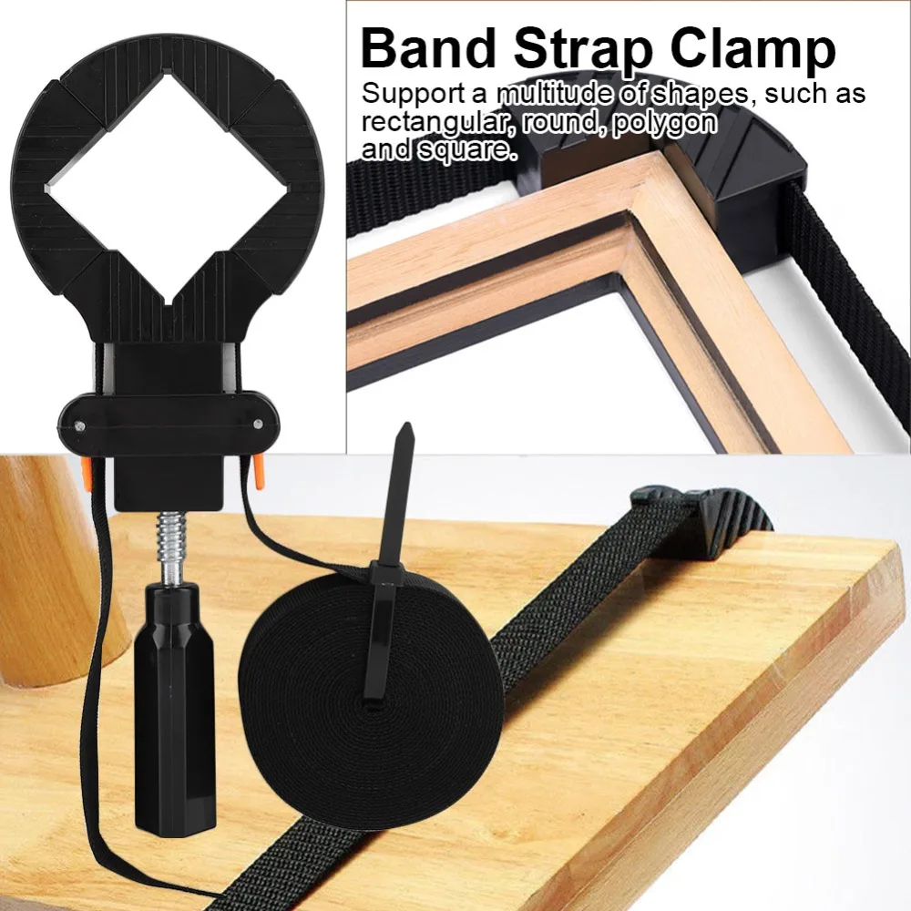 Nylon, ABS 4-Jaw Corner Clamp Strap Black 6m Adjustable Screw Clamp Adjustable Screw Handle Four Clamping Jaws
Nylon, ABS 4-Jaw Corner Clamp Strap Black 6m Adjustable Screw Clamp Adjustable Screw Handle Four Clamping Jaws